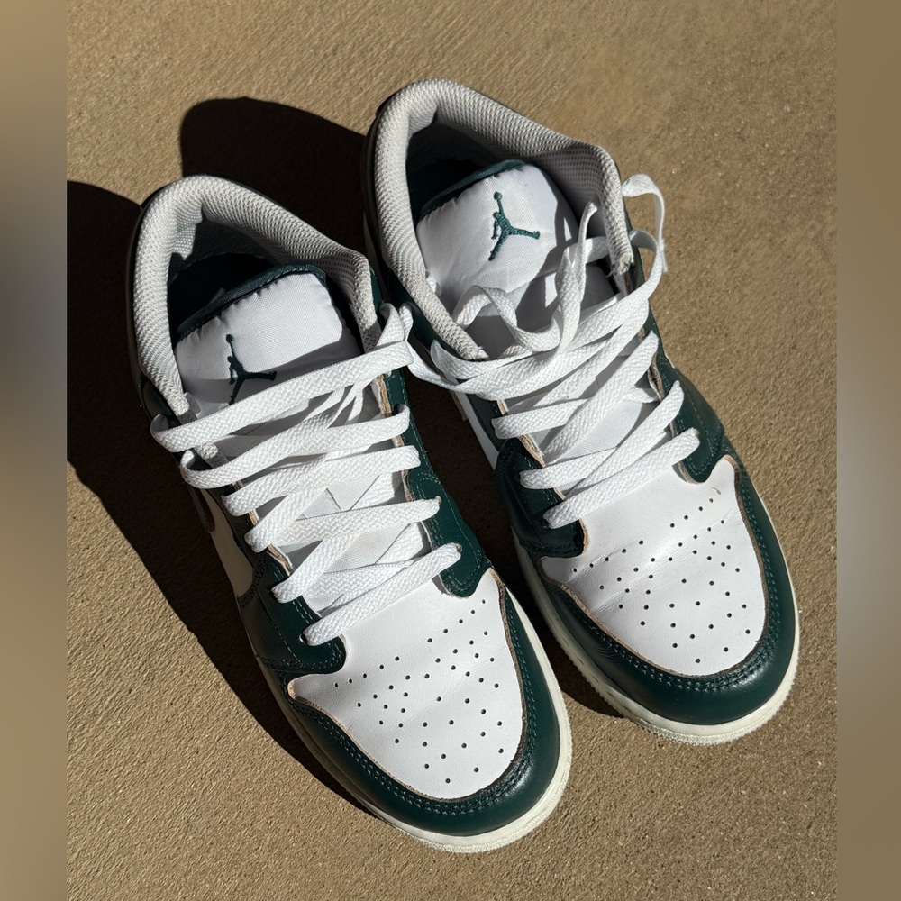 Nike Jordan Green and White Sneakers shoes - big kids 6.5Y